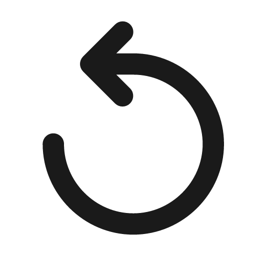 Undo icon, solid style, from Mono Icons