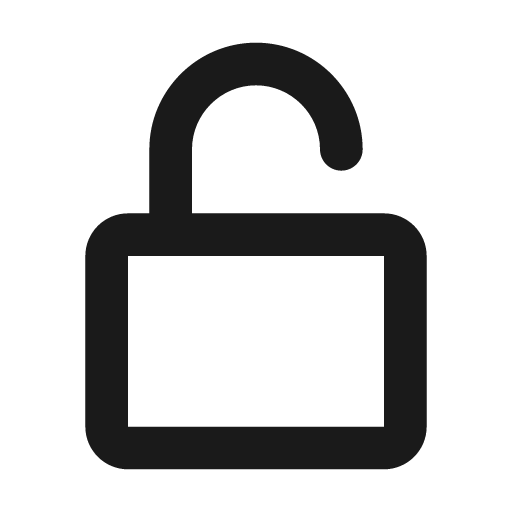 Unlock icon, solid style, from Mono Icons
