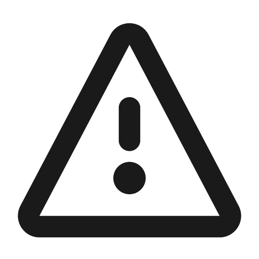 Warning icon, solid style, from Mono Icons