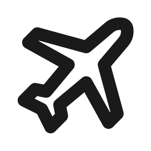 Airplane line icon, outline style, from MingCute Icon