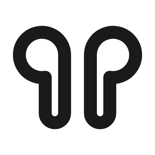 Airpods line icon, outline style, from MingCute Icon