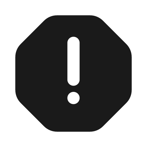 Alert octagon fill icon, filled style, from MingCute Icon