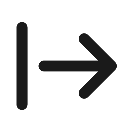 Align arrow right line icon, outline style, from MingCute Icon