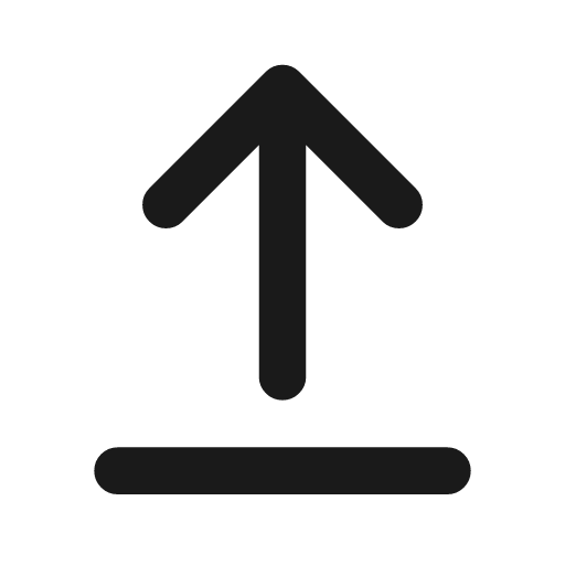 Align arrow up line icon, outline style, from MingCute Icon
