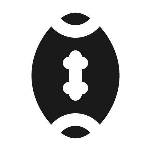American football fill icon, filled style, from MingCute Icon