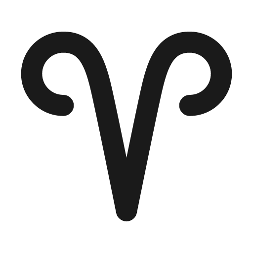 Aries line icon, outline style, from MingCute Icon
