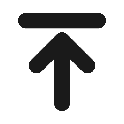 Arrow to up fill icon, filled style, from MingCute Icon