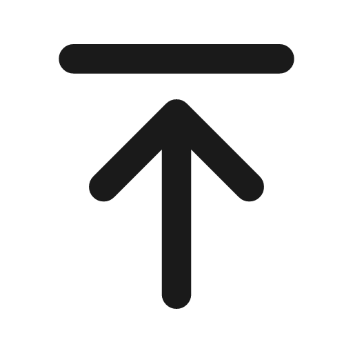 Arrow to up line icon, outline style, from MingCute Icon