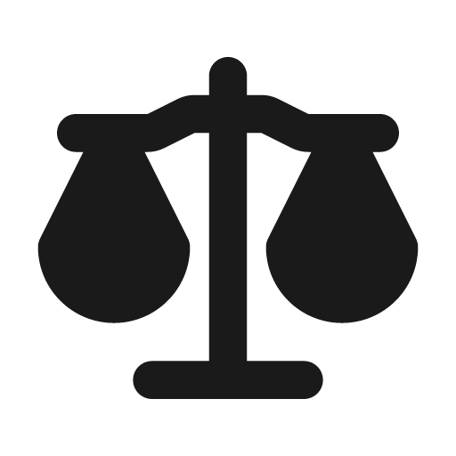 Balance fill icon, filled style, from MingCute Icon