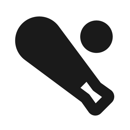 Baseball 2 fill icon, filled style, from MingCute Icon