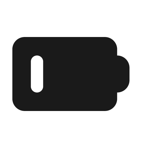 Battery 1 fill icon, filled style, from MingCute Icon
