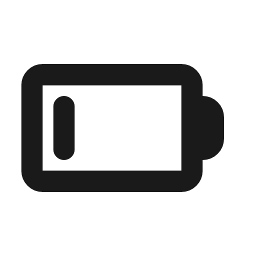 Battery 1 line icon, outline style, from MingCute Icon