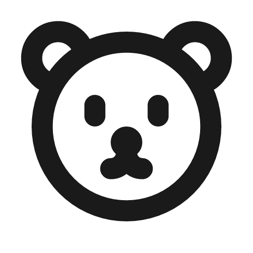 Bear line icon, outline style, from MingCute Icon