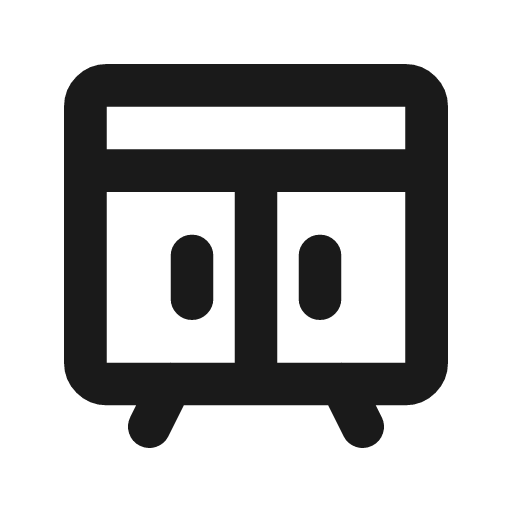Bedside table line icon, outline style, from MingCute Icon