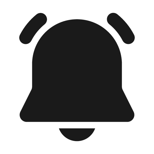 Bell ringing fill icon, filled style, from MingCute Icon