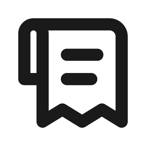 Bill 2 line icon, outline style, from MingCute Icon