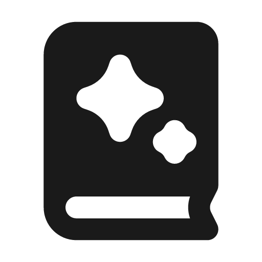 Book 2 ai fill icon, filled style, from MingCute Icon