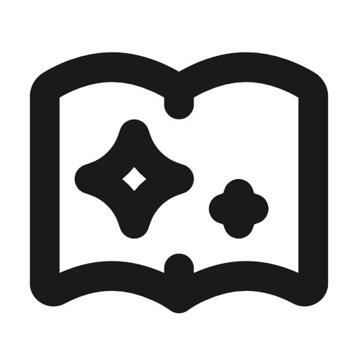 Book 6 ai line icon, outline style, from MingCute Icon