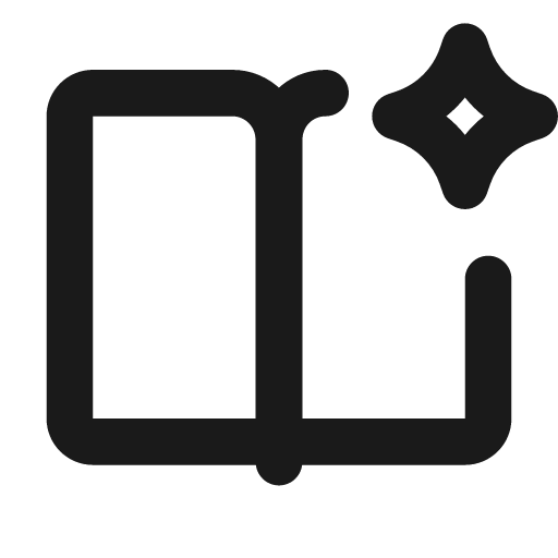 Book ai line icon, outline style, from MingCute Icon