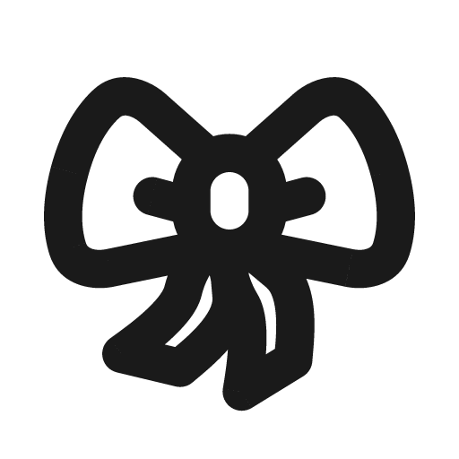 Bowknot line icon, outline style, from MingCute Icon