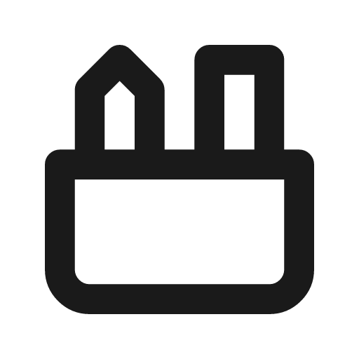 Box 4 line icon, outline style, from MingCute Icon