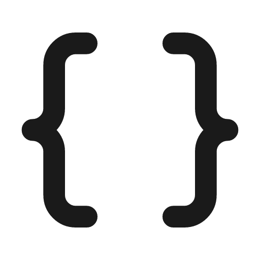 Braces line icon, outline style, from MingCute Icon