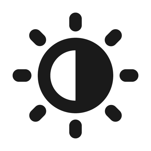 Brightness fill icon, filled style, from MingCute Icon