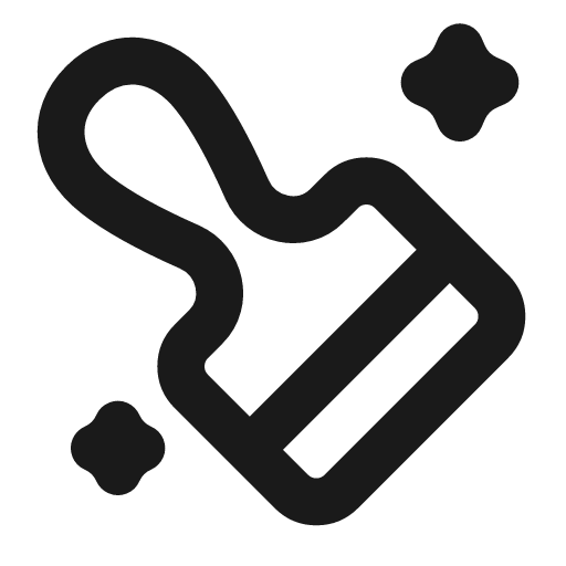 Brush 2 ai line icon, outline style, from MingCute Icon
