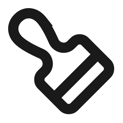 Brush 2 line icon, outline style, from MingCute Icon