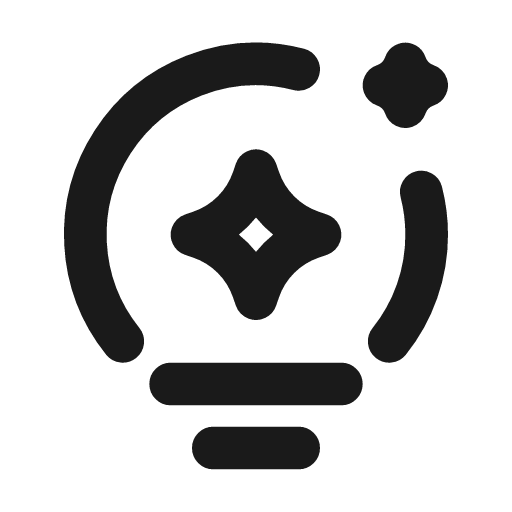 Bulb ai line icon, outline style, from MingCute Icon