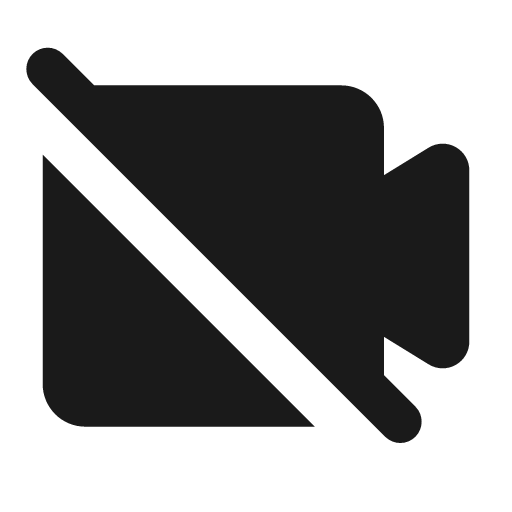 Camcorder off fill icon, filled style, from MingCute Icon