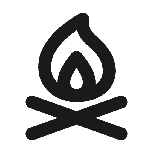 Campfire line icon, outline style, from MingCute Icon