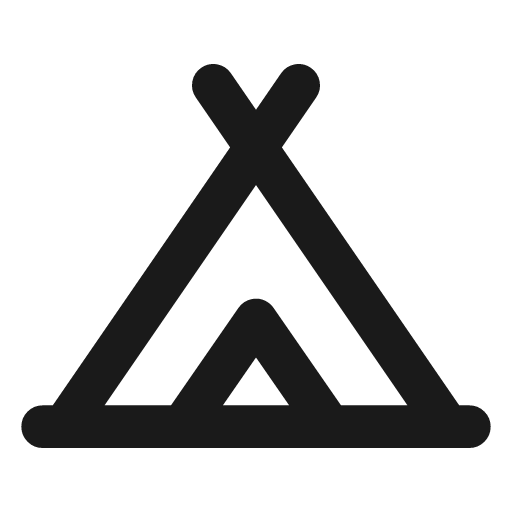 Campground line icon, outline style, from MingCute Icon