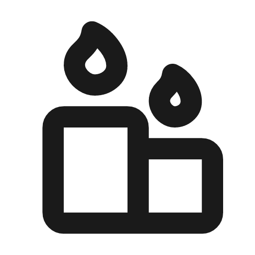 Candles line icon, outline style, from MingCute Icon