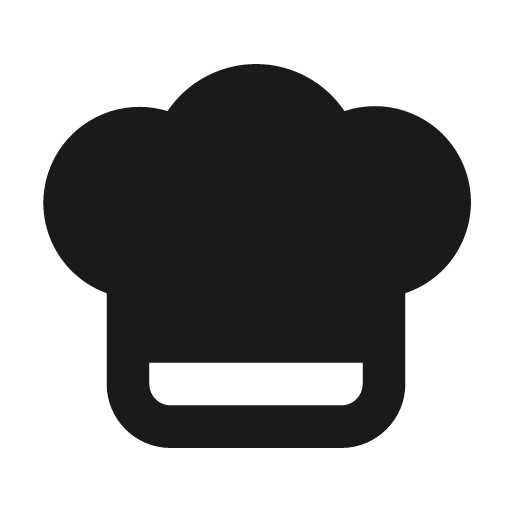 Chef hat fill icon, filled style, from MingCute Icon