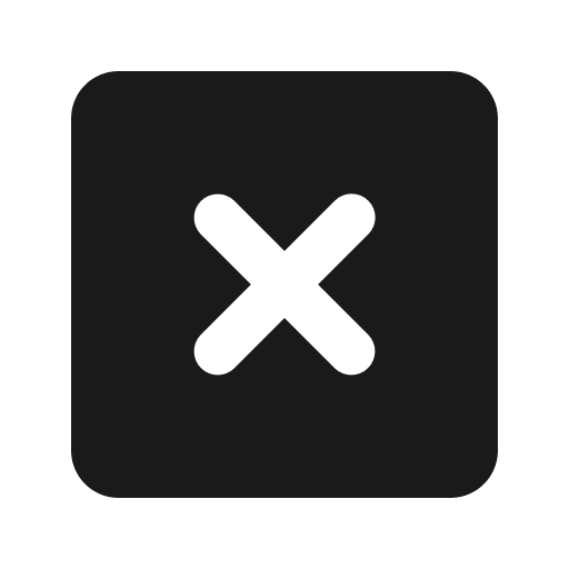 Close square fill icon, filled style, from MingCute Icon