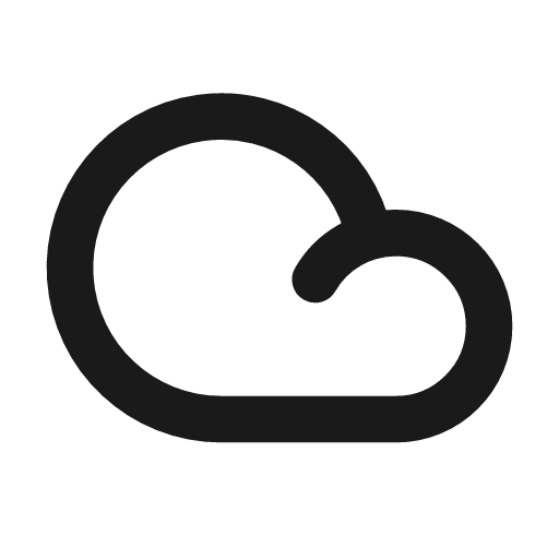 Cloud 2 line icon, outline style, from MingCute Icon