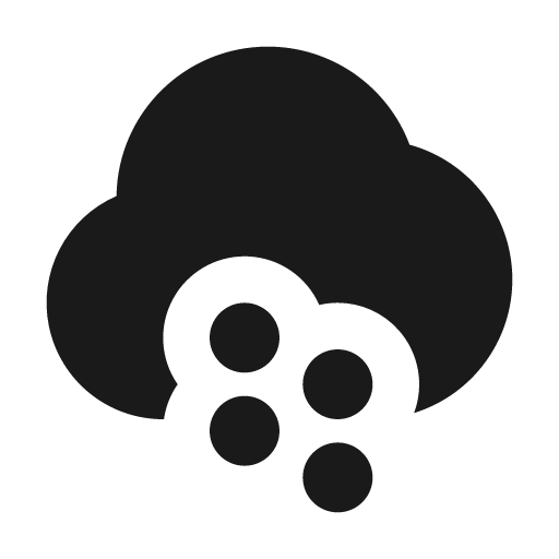 Cloud snow fill icon, filled style, from MingCute Icon