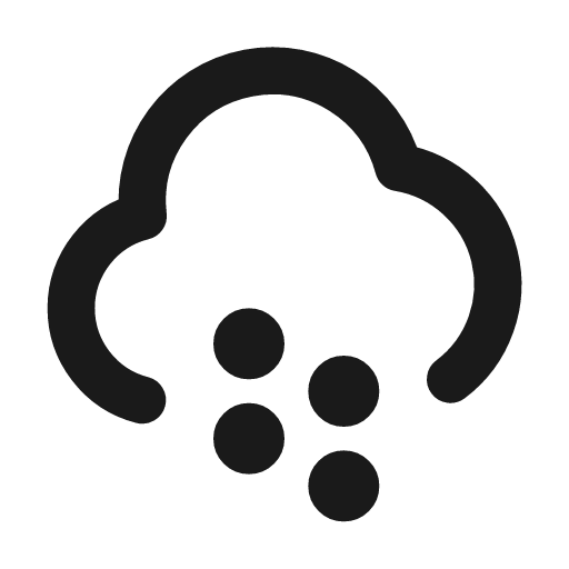 Cloud snow line icon, outline style, from MingCute Icon