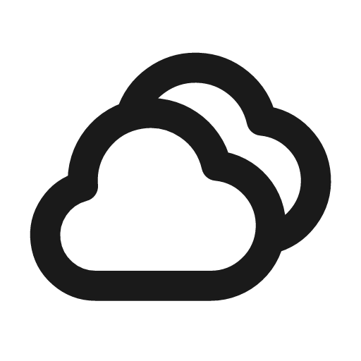 Clouds line icon, outline style, from MingCute Icon