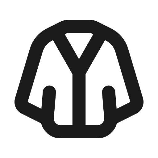 Coat line icon, outline style, from MingCute Icon