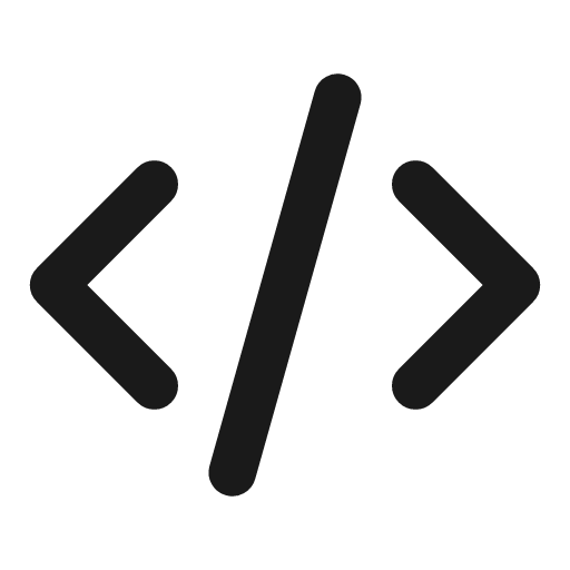Code line icon, outline style, from MingCute Icon