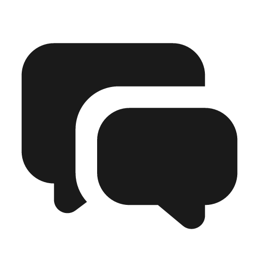 Comment fill icon, filled style, from MingCute Icon