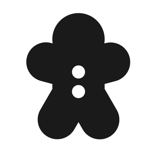 Cookie man fill icon, filled style, from MingCute Icon
