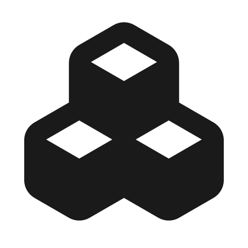 Cube fill icon, filled style, from MingCute Icon