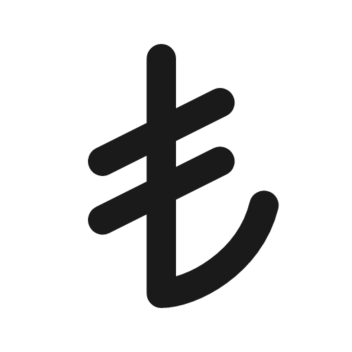 Currency lira 2 line icon, outline style, from MingCute Icon