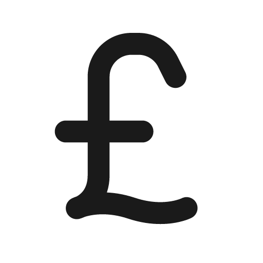 Currency pound 2 line icon, outline style, from MingCute Icon