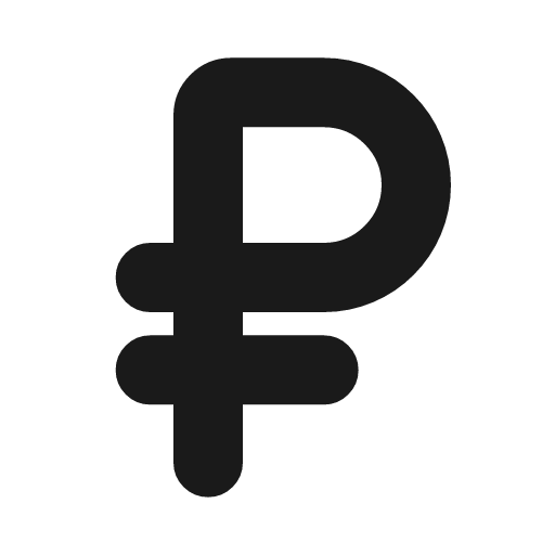 Currency rubel 2 fill icon, filled style, from MingCute Icon