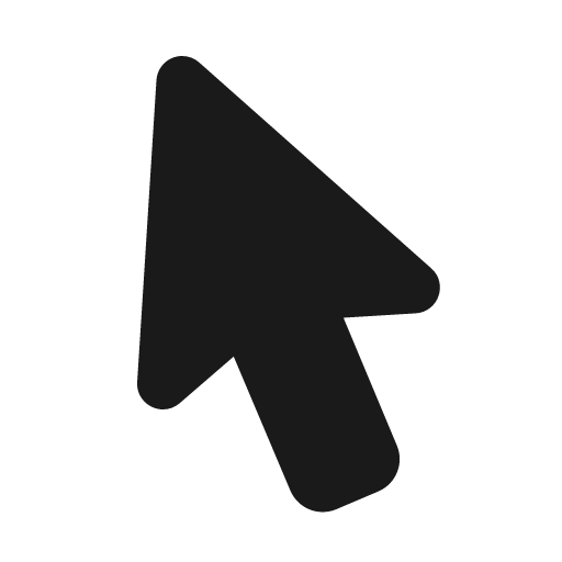 Cursor fill icon, filled style, from MingCute Icon