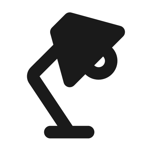 Desk lamp 2 fill icon, filled style, from MingCute Icon